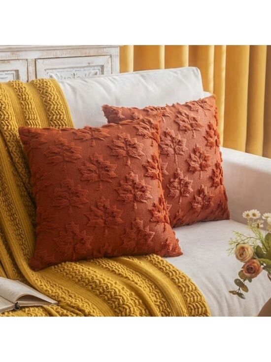 Amazon Other - 2/$20 NWT Fall Maple Leaf Autumn Burnt Orange Pillowcases Set Of 2